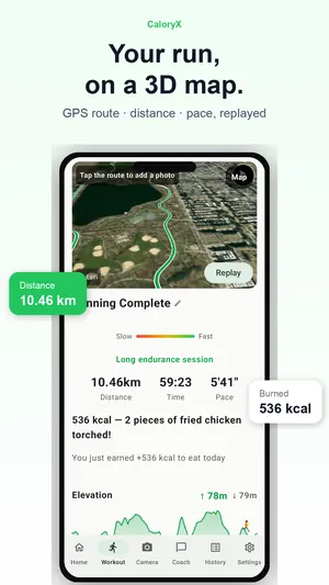 Your run, on a 3D map